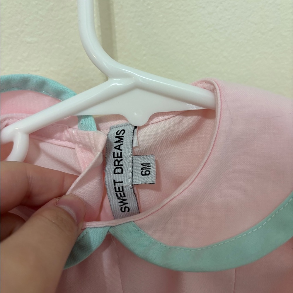 Sweet Dreams Smock Set- Pink and Mint